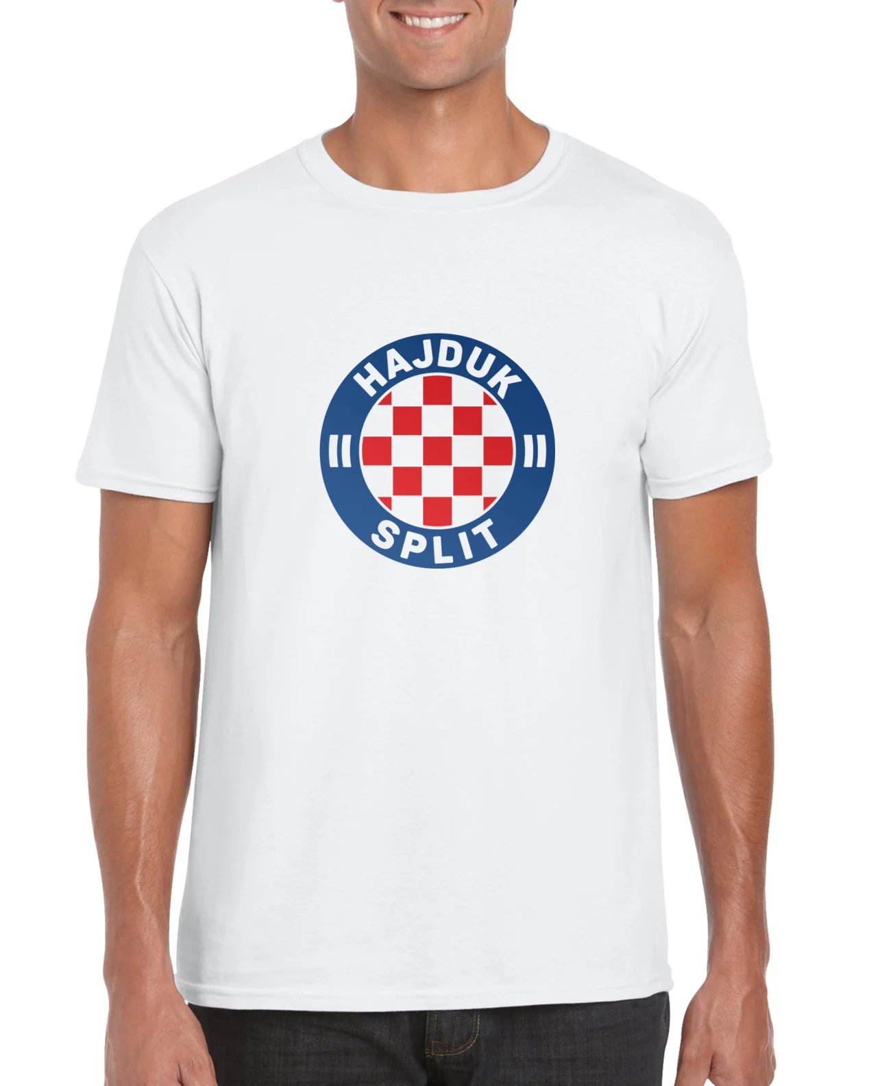 Hajduk Сплит | Хорватия футбол клуб Белый Fan Made Футболка модный стиль Мужская