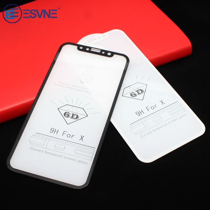 Стекло ESVNE 6D с закругленными краями и полным покрытием для iphone 8 стекло Plus