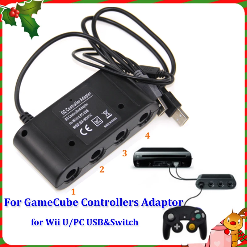 4 порта для GC GameCube to WiiU PC адаптер управления переключателем USB