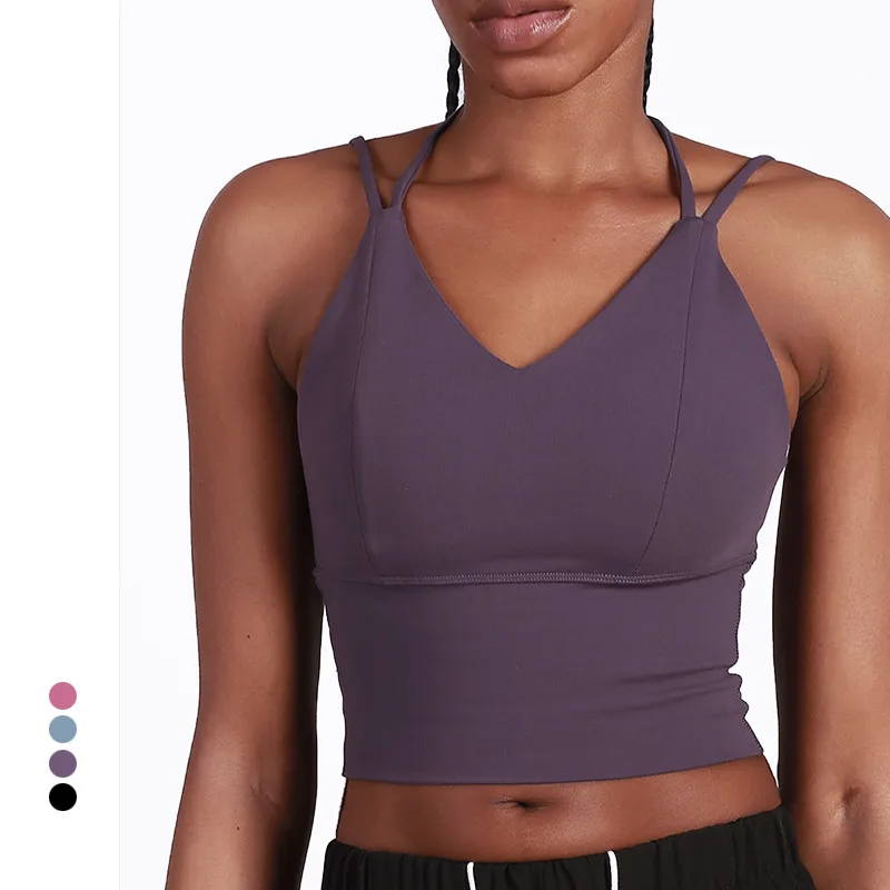 Женский жилет с подтяжками без рукавов майка для тренировок в тренажерном зале