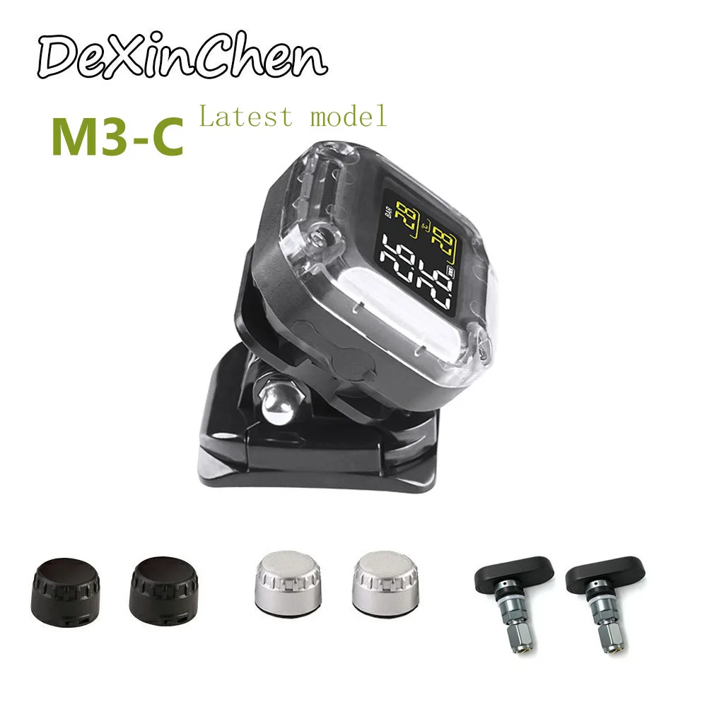 Мотоцикл TPMS монитор давления в шинах Система сигнализации мотоцикла с внешним/внутренним датчиком беспроводной с ЖК-дисплеем