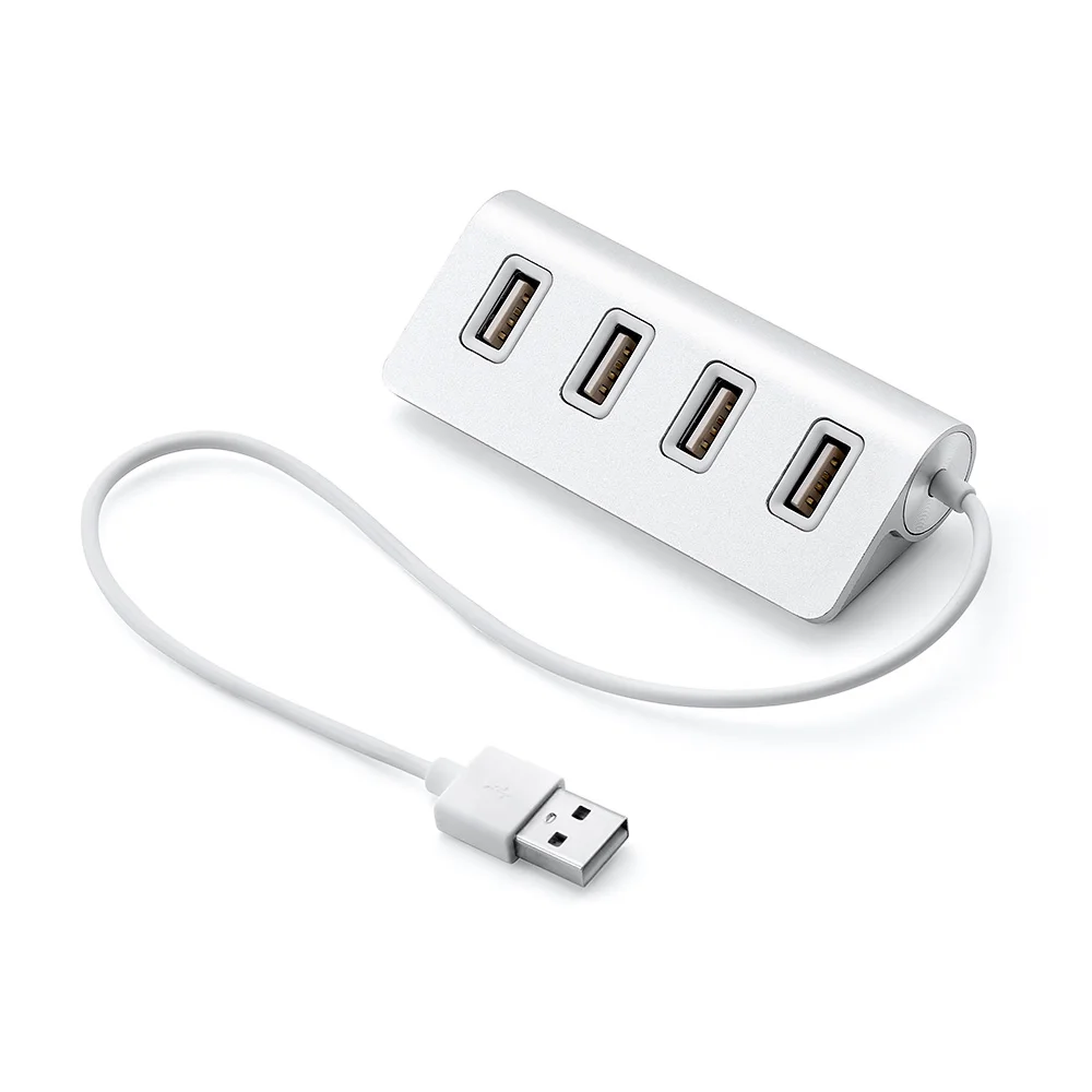 Лидер продаж 1 шт. Алюминиевый мини 4 порта USB HUB Высокоскоростной 2 0 Multi порт док