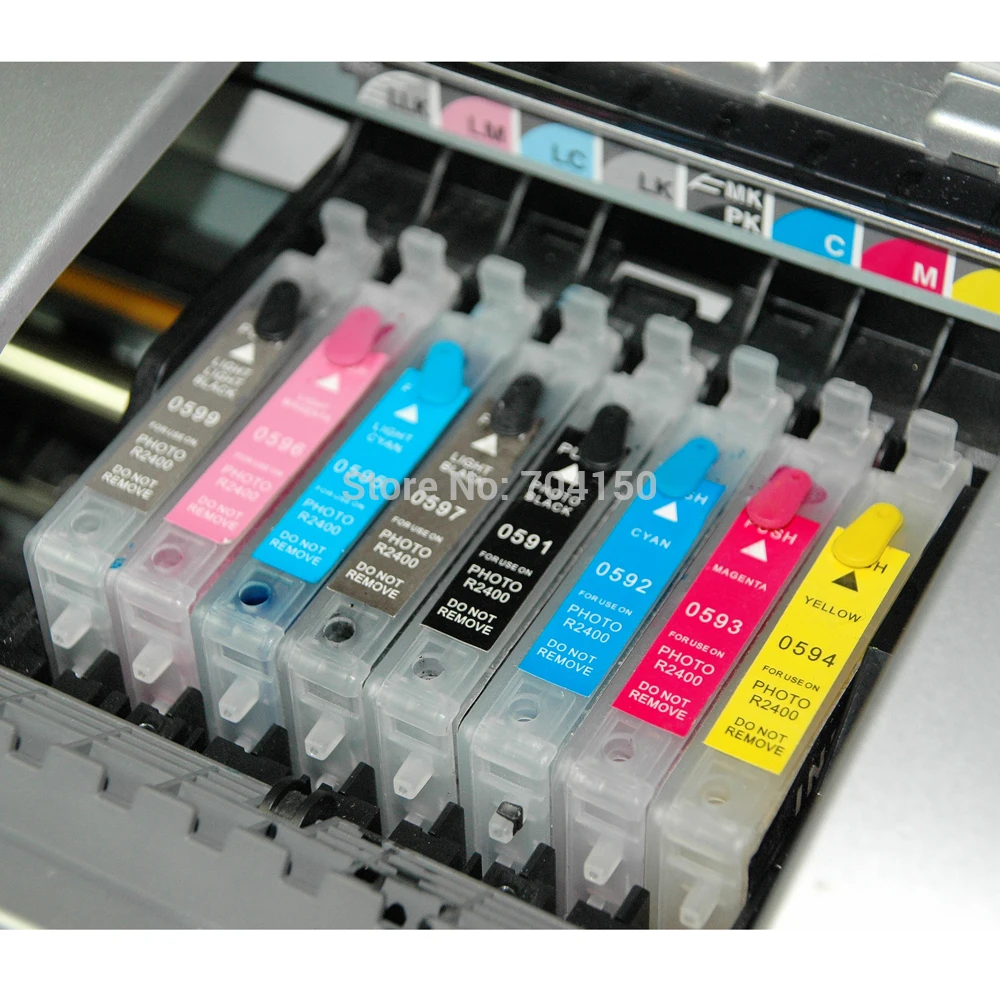 Чернильный картридж einkstore 9pcsStylus для принтера Epson T0591 T0592 T0593 T0594 T0595 T0596 T0597 T0598 T0599 |