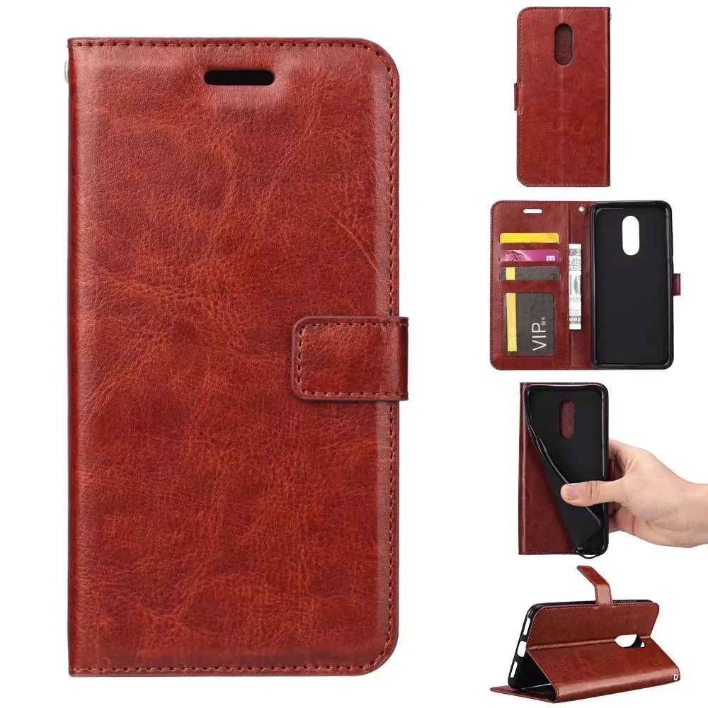 30 шт./лот чехол подставка из искусственной кожи Crazy Horse с отделением для карт Xiaomi MI