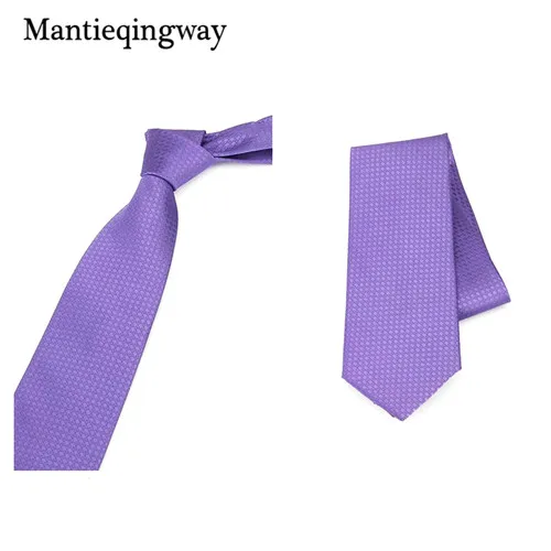 Mantieqingway 8 см деловой однотонный красный галстук для мужчин s Модный повседневный широкий 8 см галстуки из полиэстера для мужской свадебный костюм галстуки для шеи - Цвет: 003