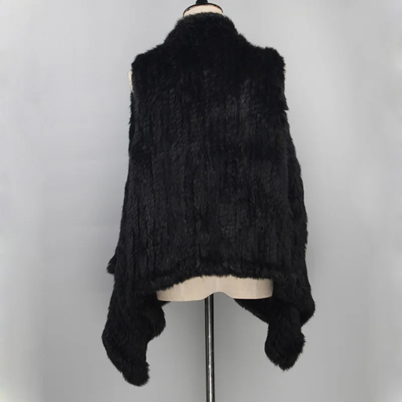 2017 Новинка Осень зима Женские пальто из натурального кроличьего меха вязаные