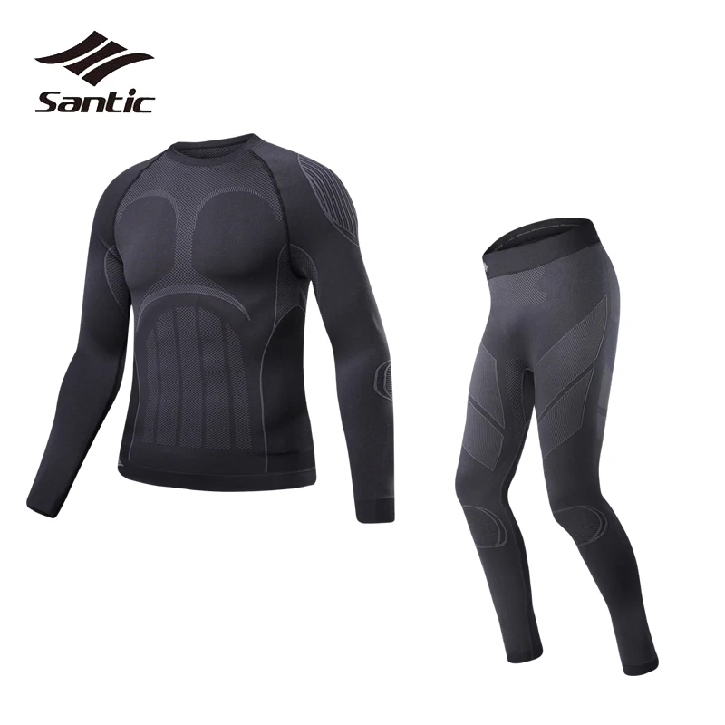 Мужское зимнее термобелье Santic Спортивное нижнее белье для велоспорта