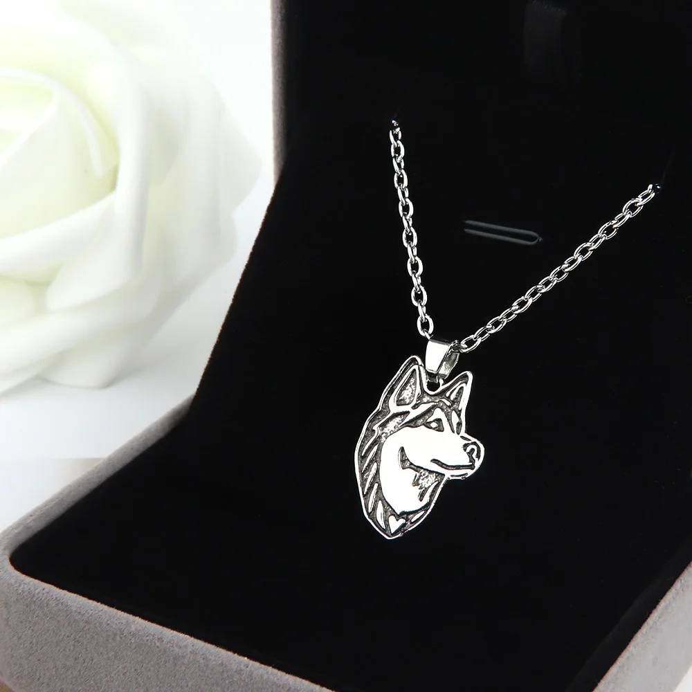 Креативная Новинка ручной Сибирский хаски щенок животное ожерелье унисекс кулон