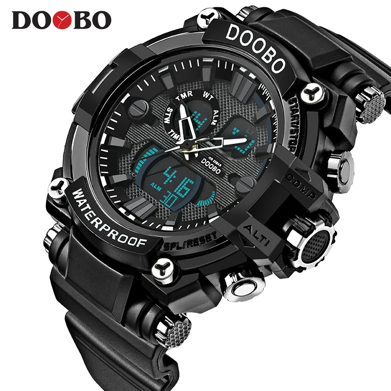 Модные цифровые часы DOOBO G Style мужские спортивные армейские военные наручные Erkek