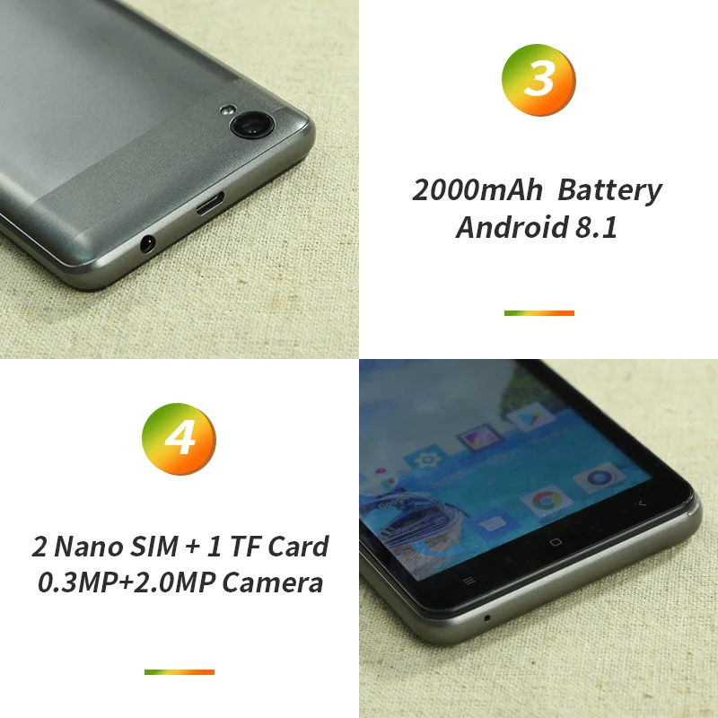 Oukitel C10 5 0 дюйма 18:9 Дисплей 3g смартфон 1 GB + 8 MTK6580 4 ядра 1. Гц Dual SIM 2000 mAh Android мобильный