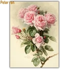 Питер Рен, сделай сам, алмазная живопись, вышивка крестиком, алмазная вышивка, цветок, расцветка, открытый 3D квадрат, полный горный хрусталь, картины