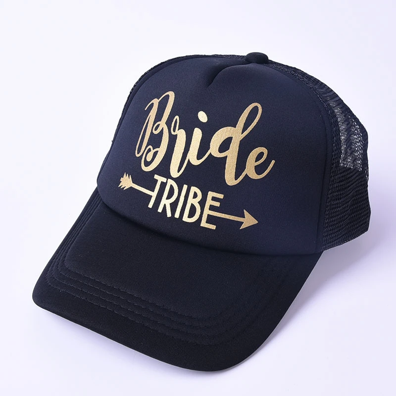 С золотым принтом надпись Bride Tribe/отряд сетчатая бейсболка Кепки Для женщин