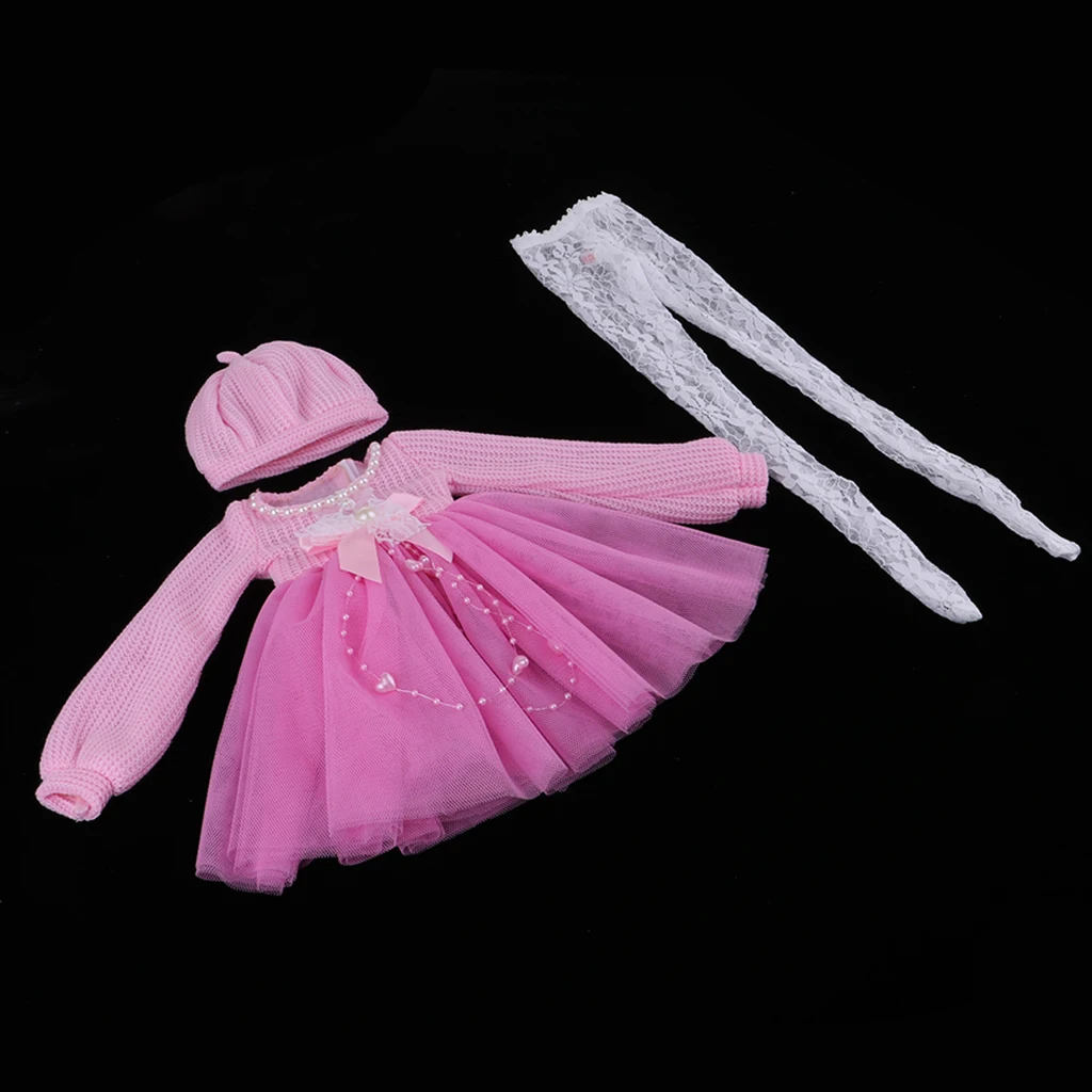 Модный свитер Gauzy платье с беретом кружевные чулки для кукол 1/3 BJD 60 см аксессуары
