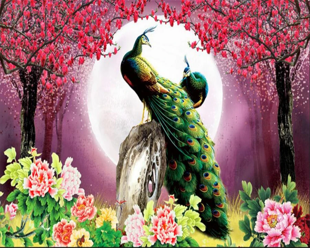 Алмазная мозаика павлин схема