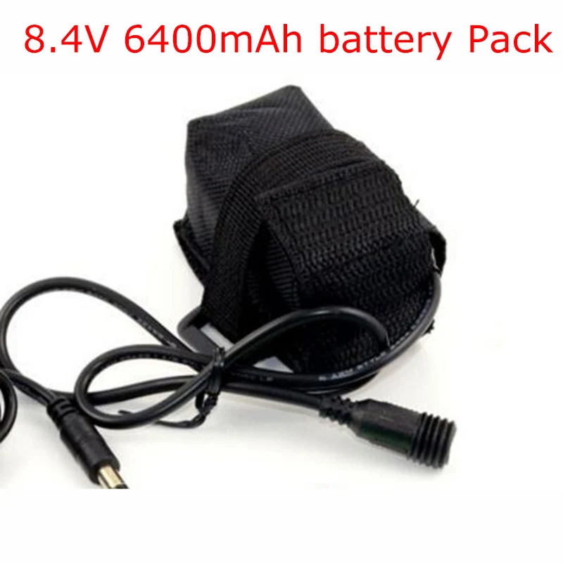 6400mAh Battery Pack 9600 мАч 6400 мАч Battrey передних фар 3* XM-L T6 светодиодный фар 4000Lm горный велосипед свет лампы велосипедов аксессуары Лампы - Цвет: 6400mAh Battery Pack