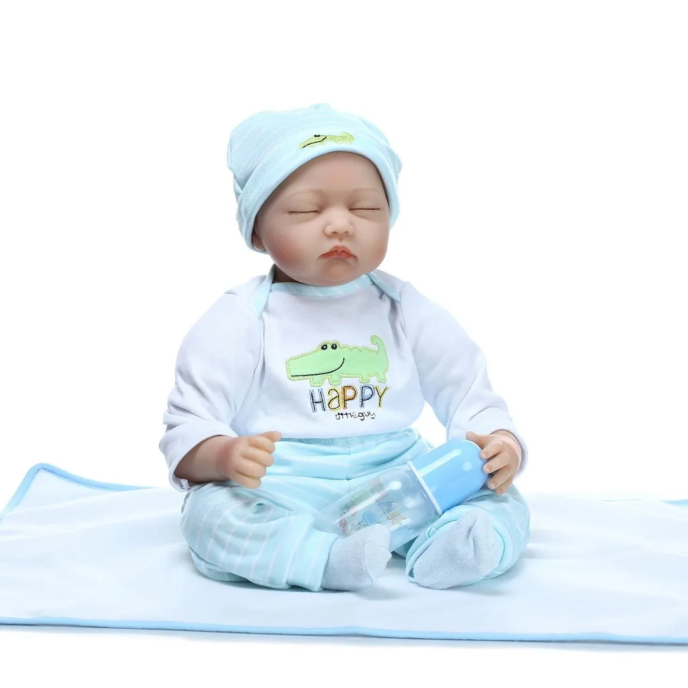 22 дюйма силиконовая виниловая Реалистичная мягкая на ощупь reborn baby 55 см без волос