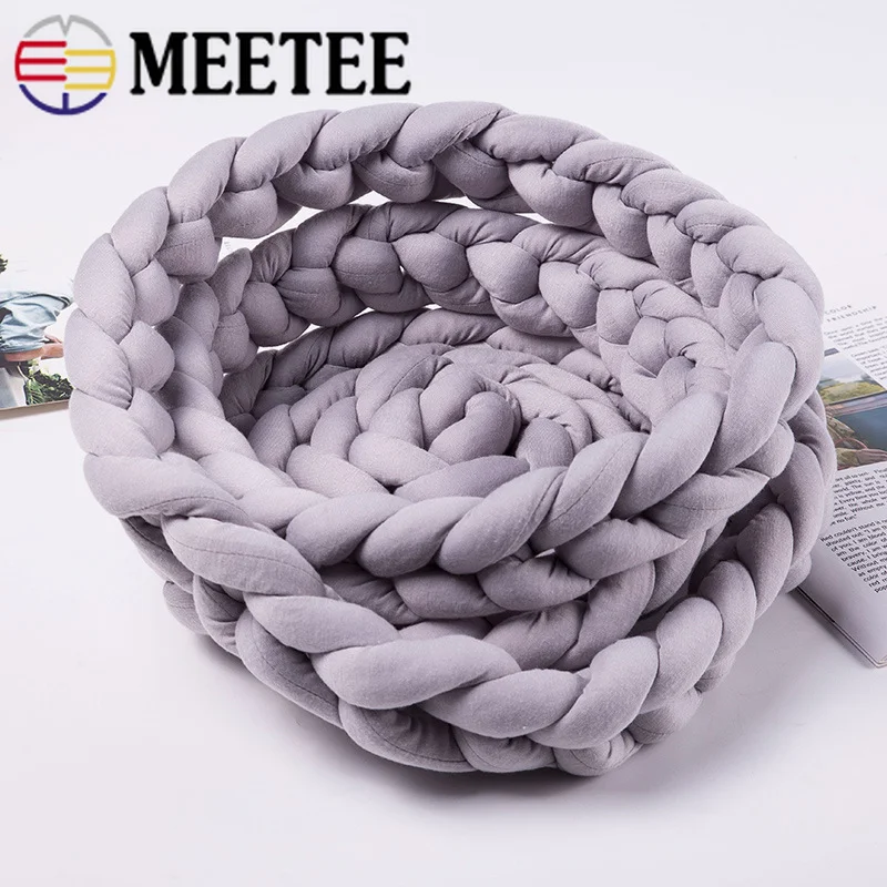 Meetee 1pc 500g Core Cotton Line Chunky Yarn DIY Blanket Cushion Coarse Scarf Bulky Arm Roving Knit Hand Knitting|Пряжа| |
