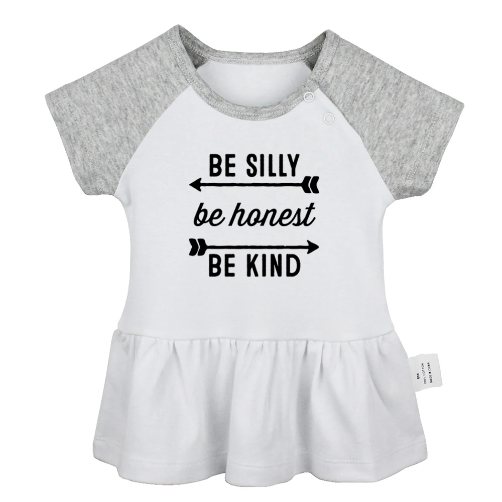 Be Silly Honest Kind/черные платья для новорожденных девочек с изображением снеговика