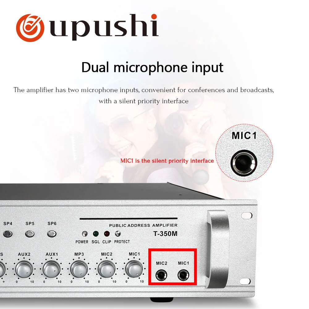 Oupushi pa система bluetooth усилитель 2 канальный домашний стерео 6 зоны мощности с usb