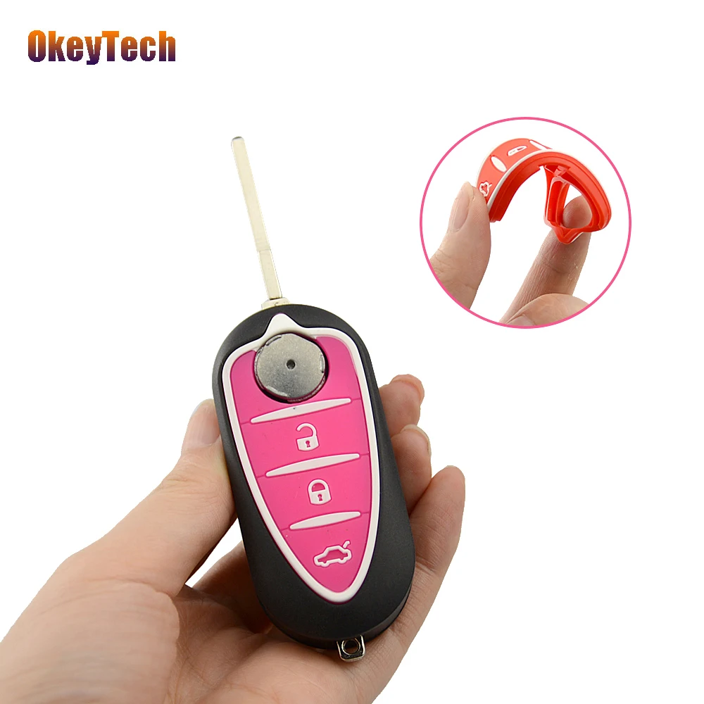 

Чехол-накладка для ключа OkeyTech, силиконовый, с 3 кнопками