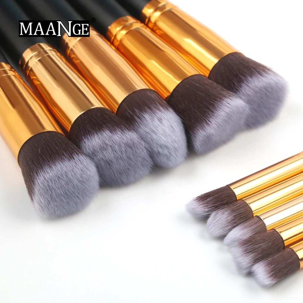 MAANGE Pro 10 шт. макияж кисти набор основа кисти для румян кисти для теней, лица женщины красота макияж Косметические средства инструменты