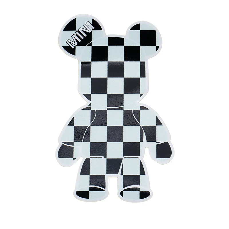 Checker Юнион Джек угрюмый медведь автомобиля окна тела наклейка для Mini Cooper One JCW F54 F56 F55 F60 R56 R55 R60 земляк аксессуары - Название цвета: Checker