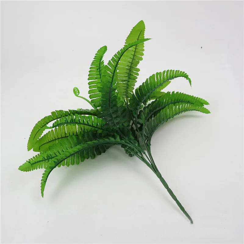 Искусственные зеленые цветы 7 ветвей имитация реалистичных растений Цветочный