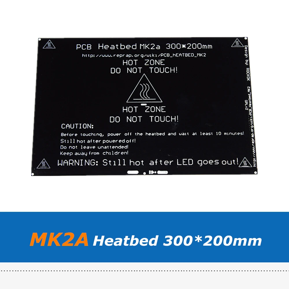 Алюминиевая Тепловая плита RepRap MK2A PCB 300*200 мм для 3D принтера Prusa & Mendel|aluminium heatbed|3d