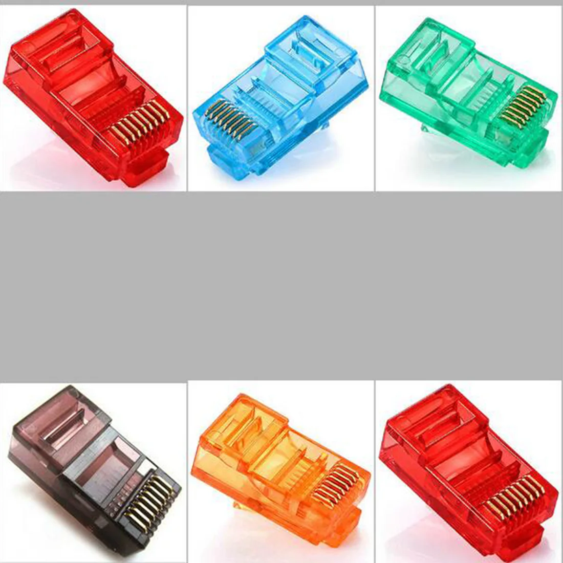 50 шт цвет случайный RJ45 сетевой кабель модульный разъем Cat5 CAT5e Разъем 8P8C utp