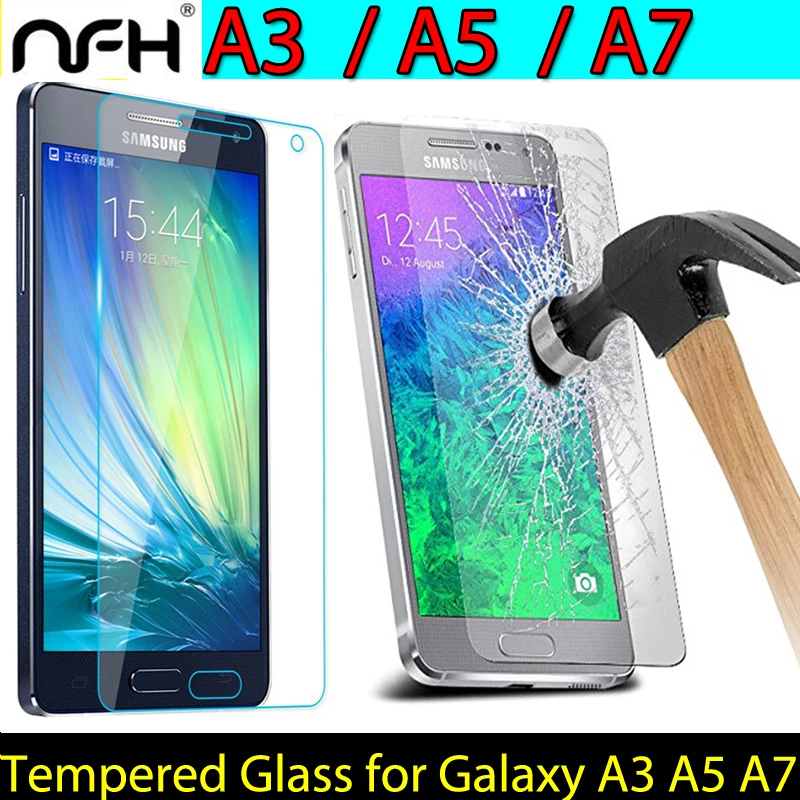 Закаленное стекло для Samsung A3 2015 A5 A7 прозрачное Защитное экрана A300F A500F A700F 2015|glass for