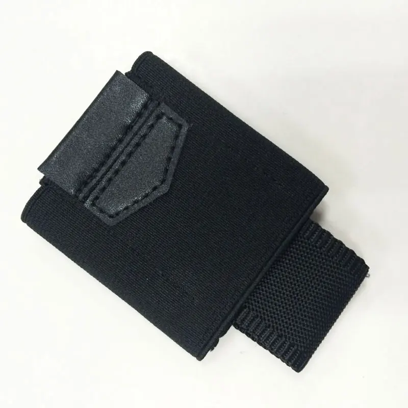black card holder Мини Малый держатель кредитной карты минималистский Тонкий эластичный кошелек Для мужчин Для женщин держателей карт - Цвет: black card holder