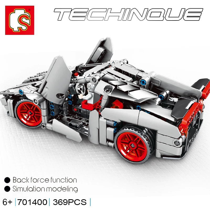 Sembo block Technic Lamborghinies Venano Pull Back знаменитый автомобиль супер гоночный строительные