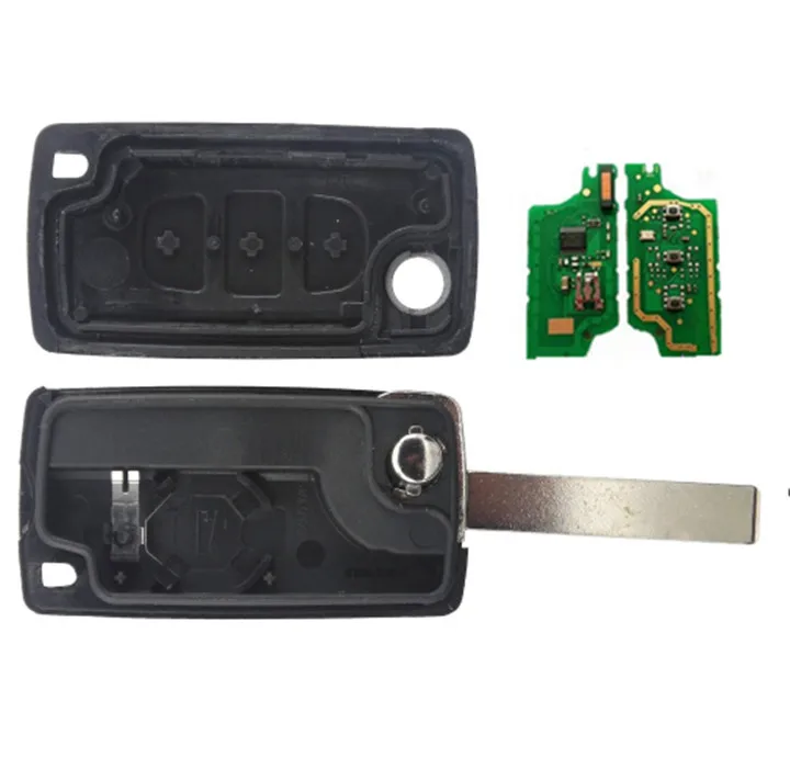 Car key 433mhz 3 Button Flip Remote Key id46 pcf7936 chip 0536 model HU83 blade for Peugeot | Автомобили и мотоциклы