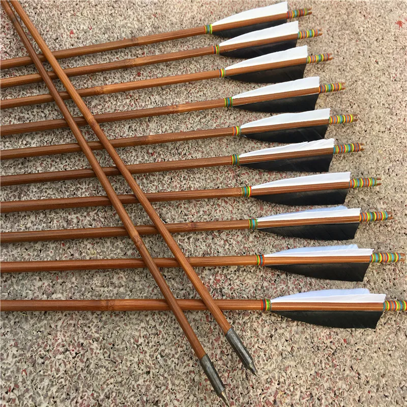12 шт. Изогнутый длинный лук для стрельбы из лука бамбуковые стрелы охоты на