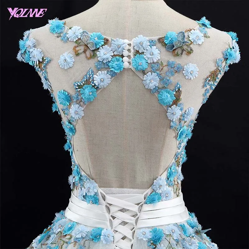 YQLNNE 2018 Quinceanera Dresses Ball Gown Sweet 16 Dress Lace Embroidery Tulle Vestidos De Debutante 15 Anos | Свадьбы и торжества