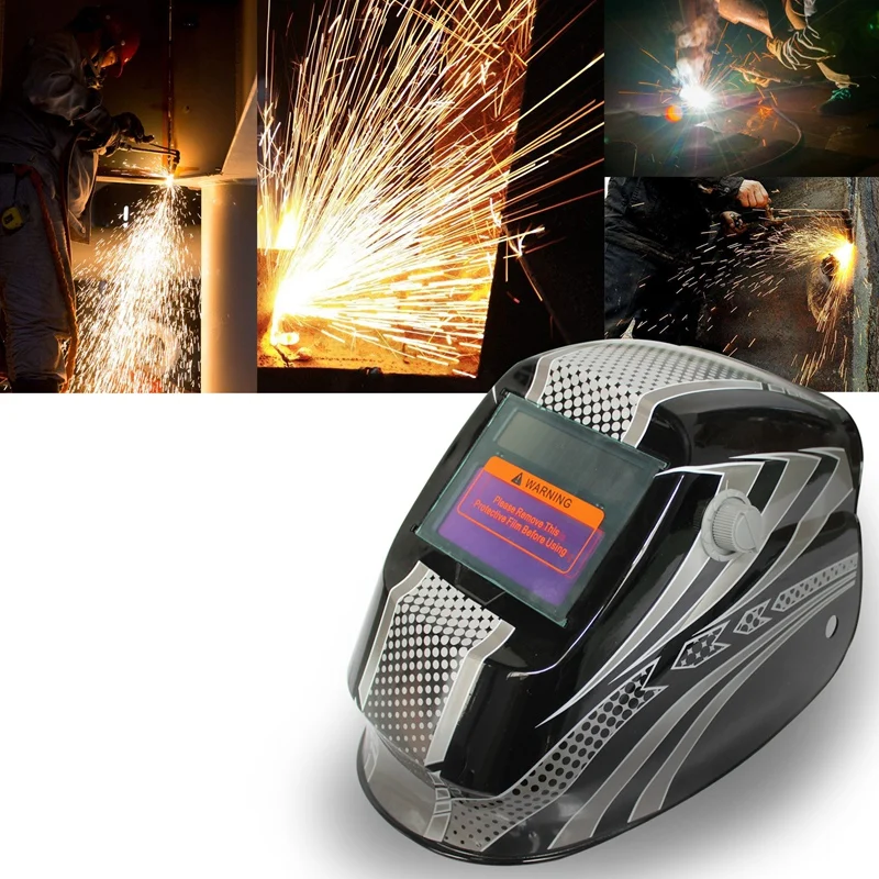 LIXF-New Pro Solar Welder Mask Auto-Darkening Welding Helmet Black and white dots | Инструменты