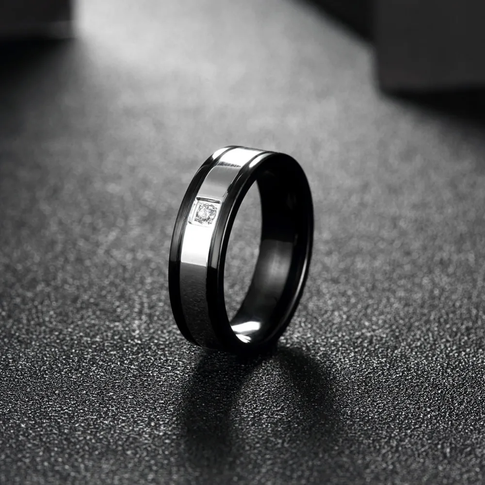 Derly Round Ball Romantic Package Inlaid Smooth Surface Stainless Steel Male Ring Available for wholesale | Украшения и