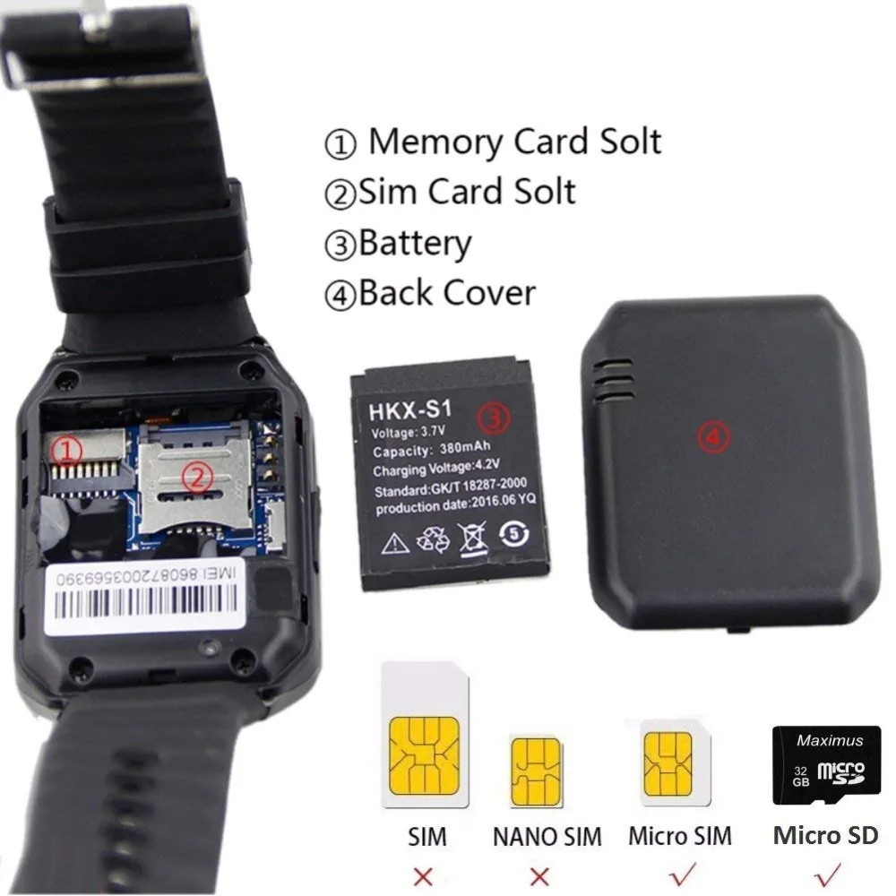 Смарт часы PLYSIN DZ09 Bluetooth разблокированные GSM SIM карта с камерой Поддержка Android IOS iPhone
