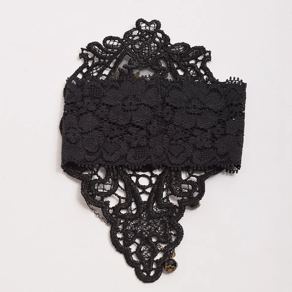Кружевная повязка на руку винтажная Женская одежда в стиле стимпанк черная