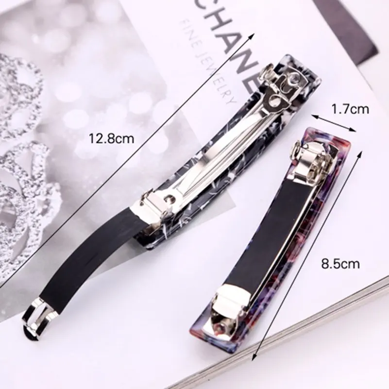 Korean Resin Acetate Hair Pin Women Accessories Rectangle Leopard Clip Sweet Daily Headwear Barrette For Girls | Украшения и