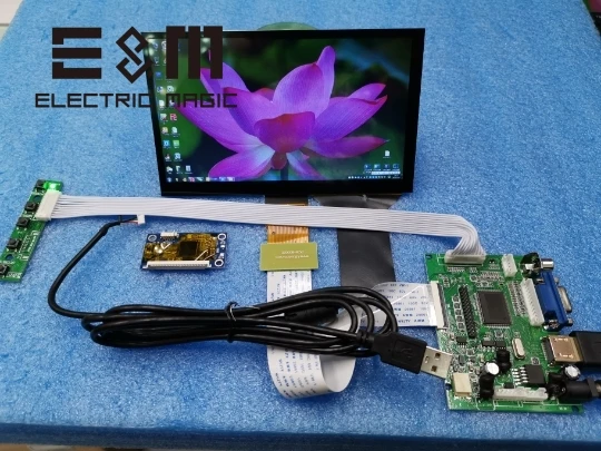 E& M 7 дюймов 1024*600 емкостный сенсорный экран 4 точки ips ЖК-модуль 720P HDMI VGA USB автомобильный Raspberry Pi 3 монитор игровой дисплей DIY