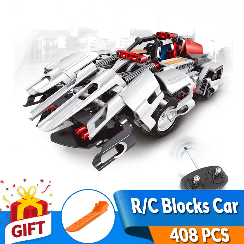 29 см 2в1 трансформирующийся Автомобиль DIY сборка RC строительные блоки 408 шт