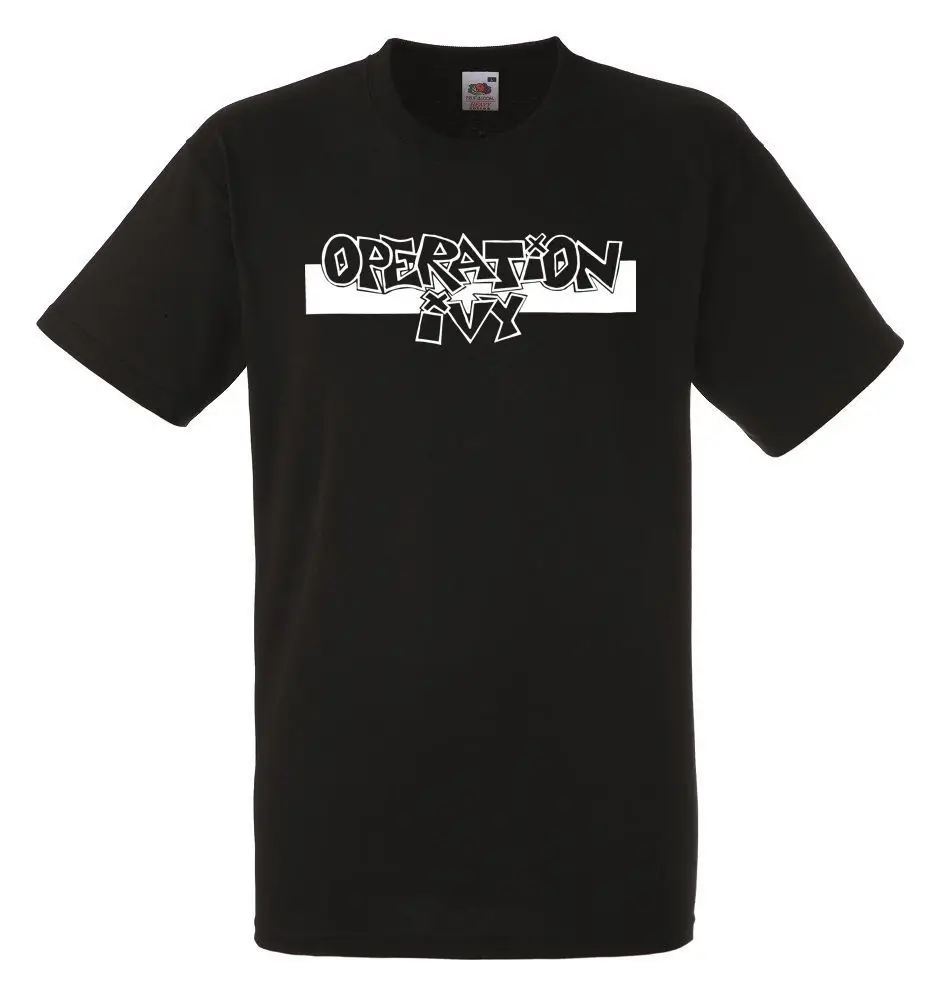 “Operation Ivy” Логотип Мужская черная футболка в стиле рок новые размеры S XXXL 2019 Новая