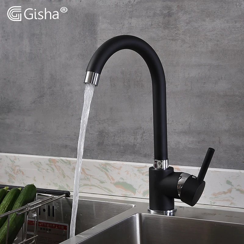 

Смеситель для кухни Gisha G2038, 4 цвета, для дома, с одним отверстием, из латуни, с поворотной ручкой