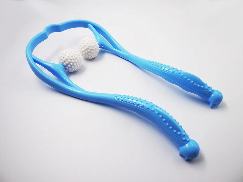 

Bath Neck Massager Shoulder Cervical Vertebra Massage Roller Shiatsu Double Trigger Point Self Muscle Massage Tool Pain Relief