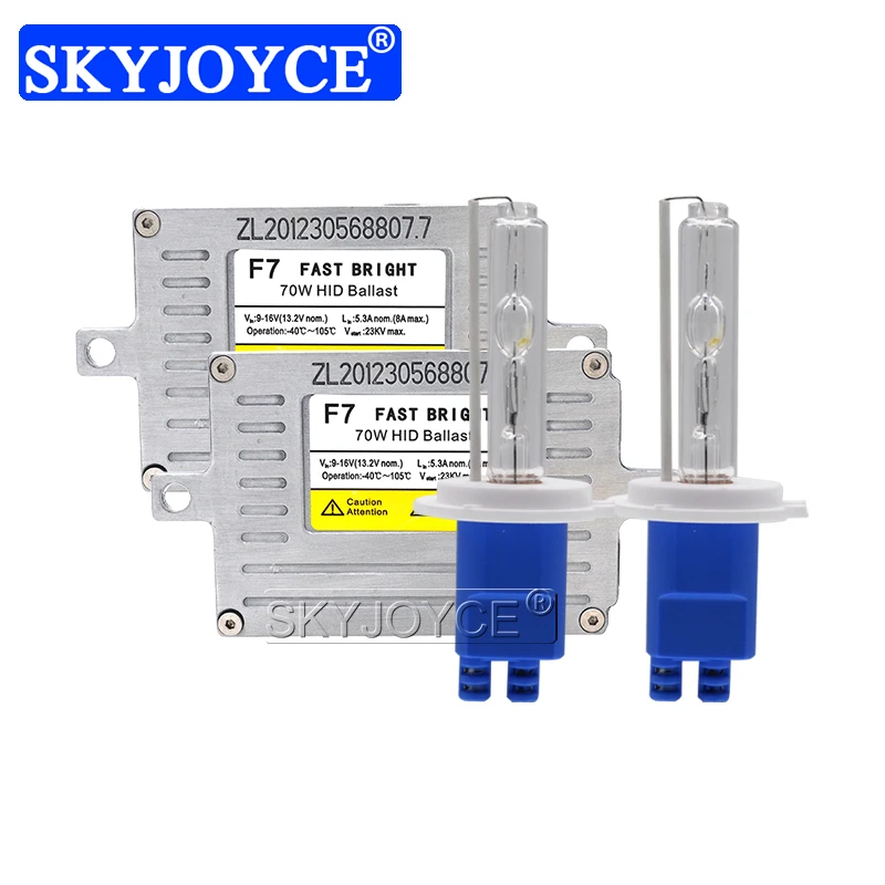 Комплект автомобильных ксеноновых ламп SKYJOYCE 12 в 70 Вт AC DLT F7 Быстрый Яркий