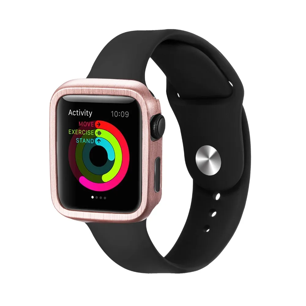 Проволочный чехол с текстурой для iWatch Series 3 2 1, жесткий чехол с рамкой для ПК, устойчивый к царапинам ударопрочный чехол для ПК 38/42 мм