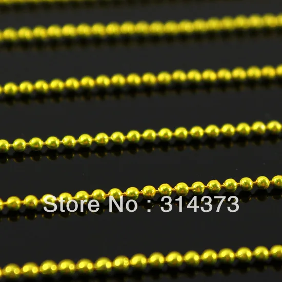 New Arrival 1 Pack 3D Decoration Yellow Mini 1mm Beads Ball Chain String Metal Salon Nail Art DIY Design Decor Manicure Tool | Красота и