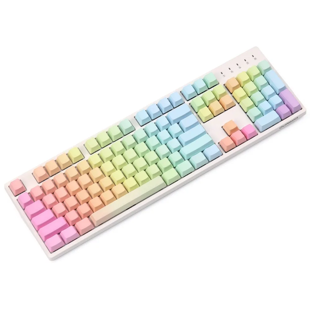 Пустые радужные колпачки OEM толстые PBT 123 ключи в ISO для cherry mx Porker GH60 Anne pro filco механическая клавиатура