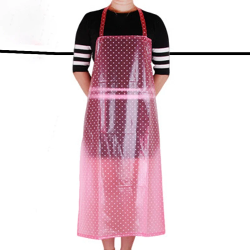 1PK прозрачный Водонепроницаемый сверхмощный чистый фартук из ПВХ для кухни